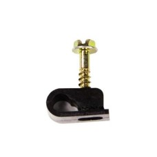 1/4" Black Clamps With Screws (100)