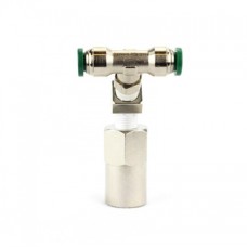 Pyranha Male Branch Tee, 1/4" with Nickel Plated Barrel, No Tip 004MBTNB